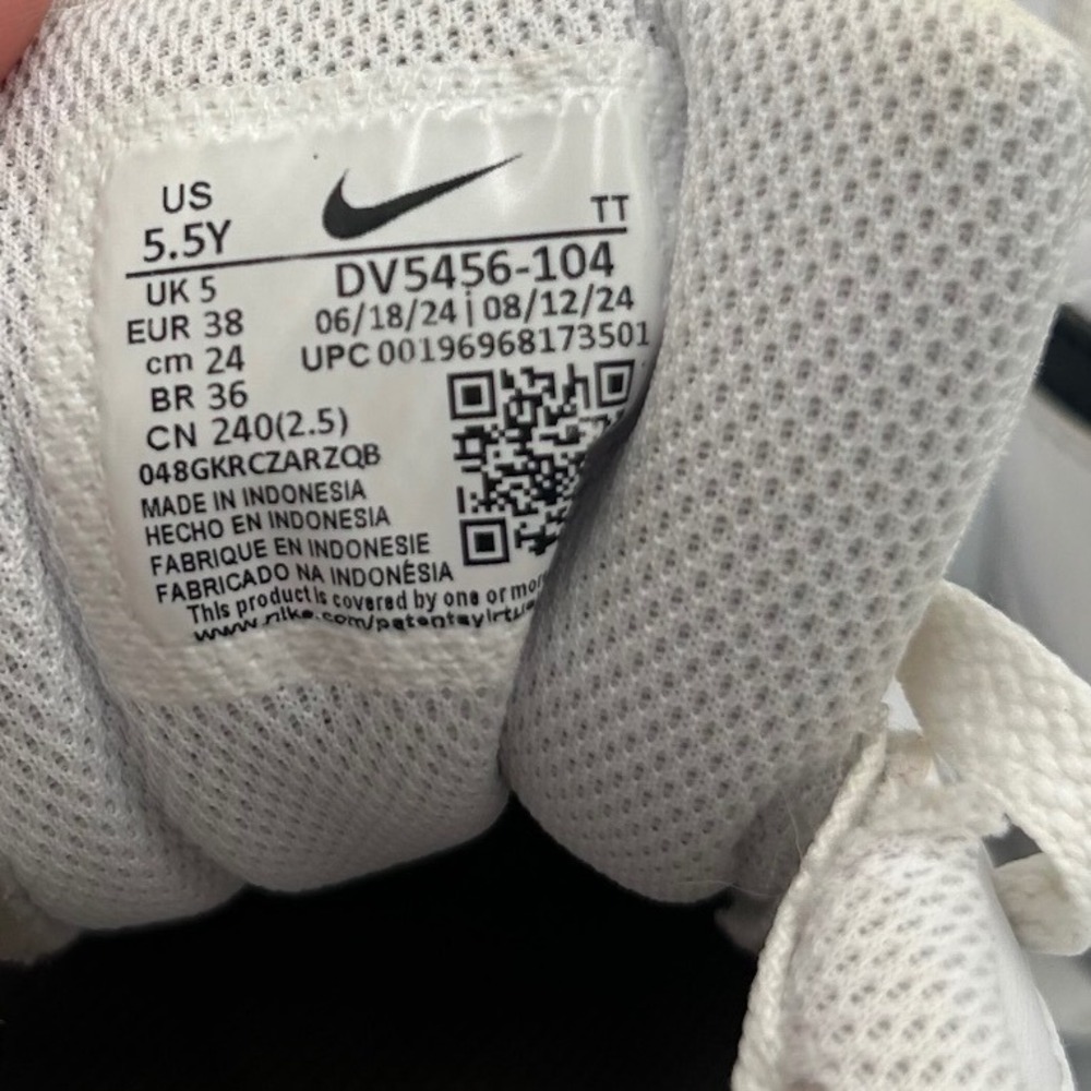 Nike Court Borough Low Recraft White Black Kids Sneakers DV5456-104 Size 5.5Y - Picture 5 of 5